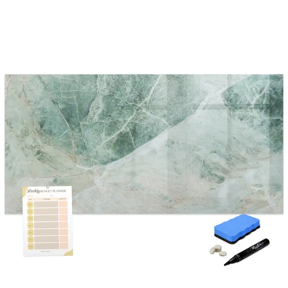 Tableau blanc magnétique effaçable à sec motif marbre élégant