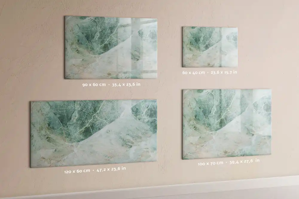 Tableau blanc magnétique effaçable à sec motif marbre élégant