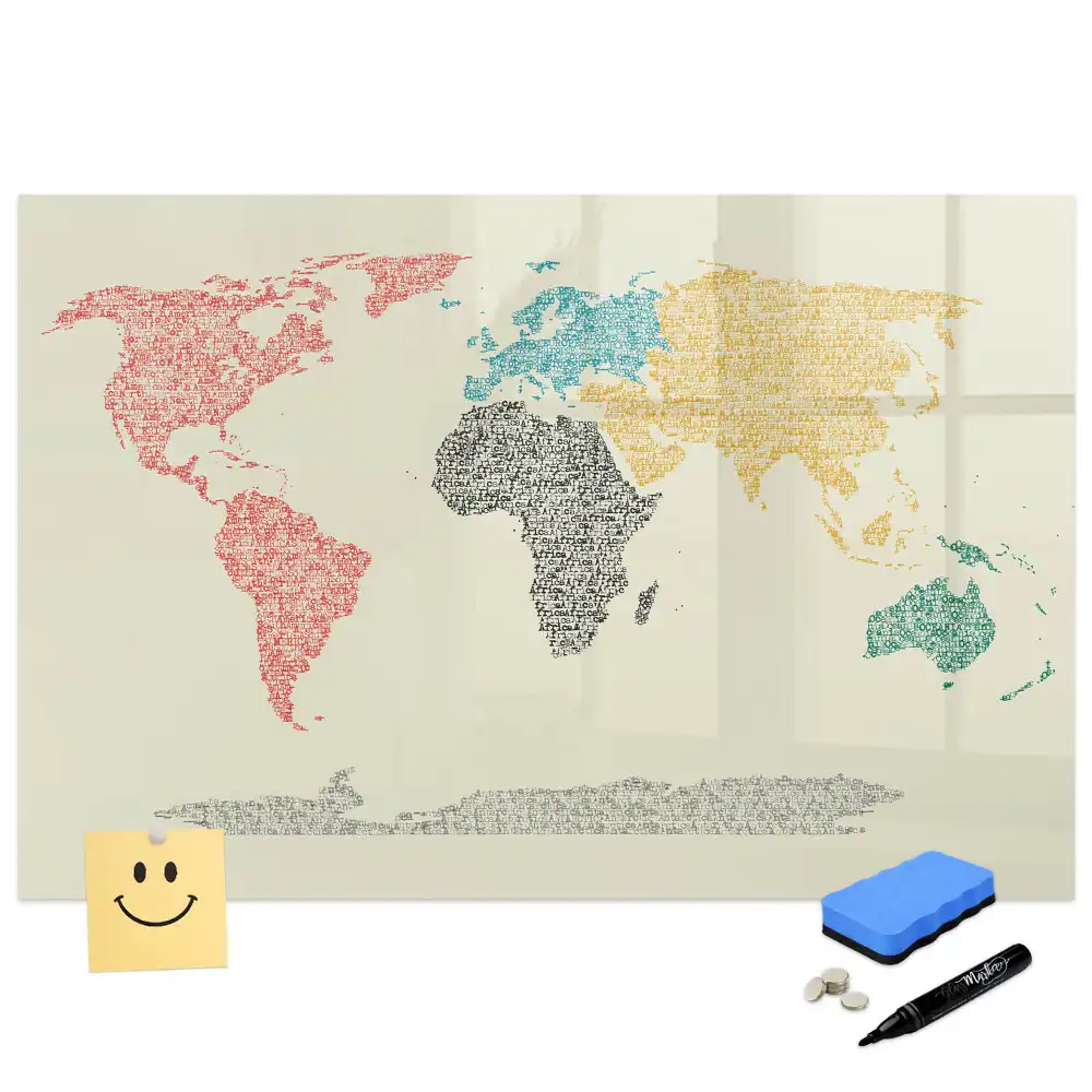 Tableau magnétique d'apprentissage pour tracer les lettres en forme de globe