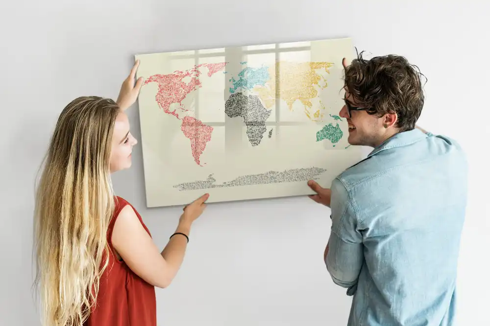 Tableau magnétique d'apprentissage pour tracer les lettres en forme de globe