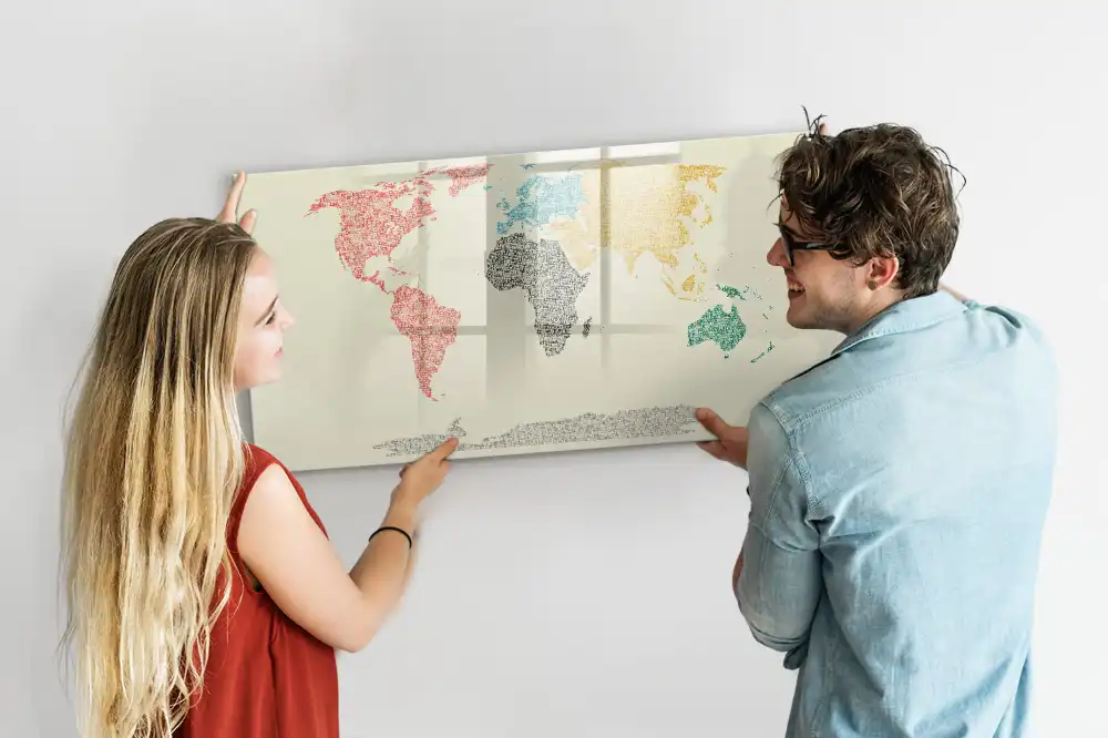 Tableau magnétique d'apprentissage pour tracer les lettres en forme de globe