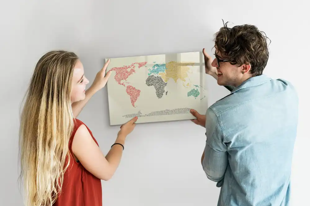Tableau magnétique d'apprentissage pour tracer les lettres en forme de globe