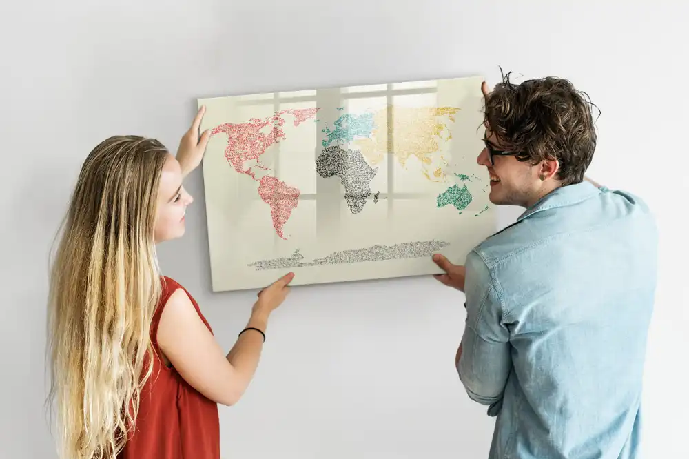 Tableau magnétique d'apprentissage pour tracer les lettres en forme de globe