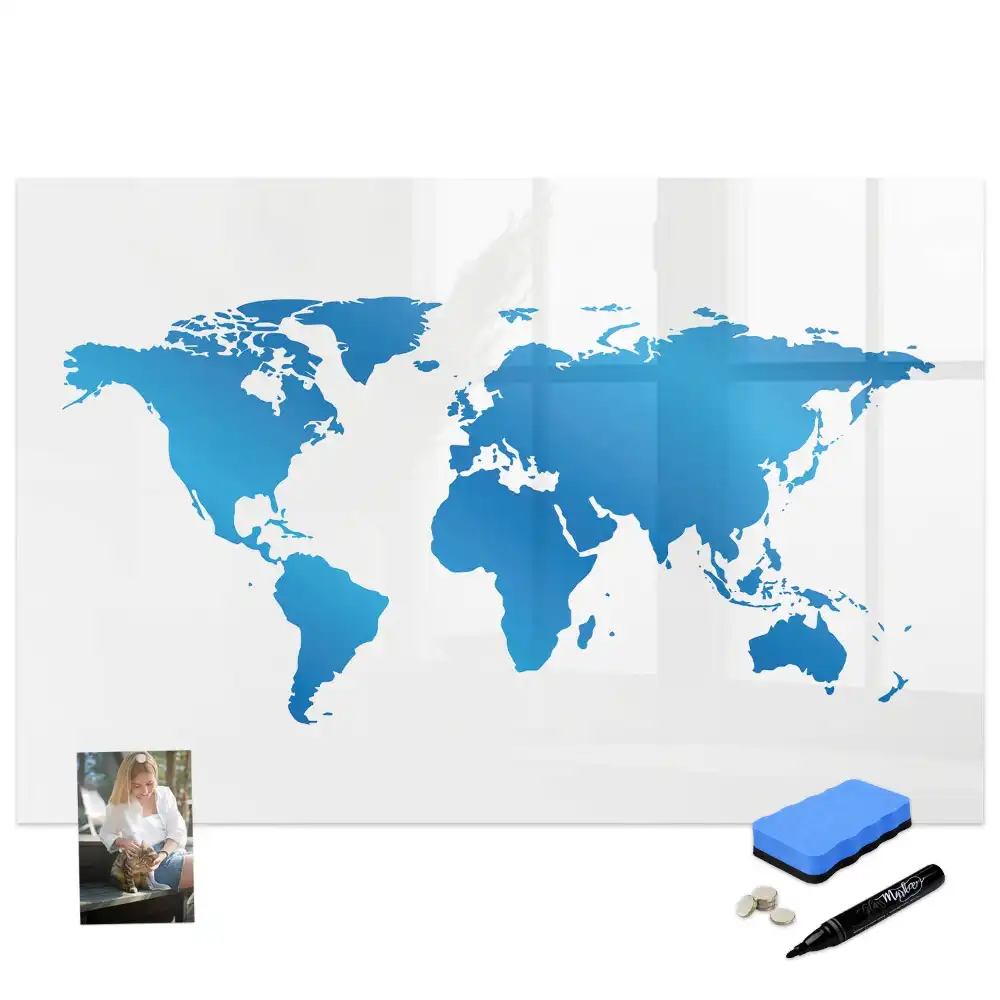 Tableau magnétique éducatif pour apprendre le contour des continents