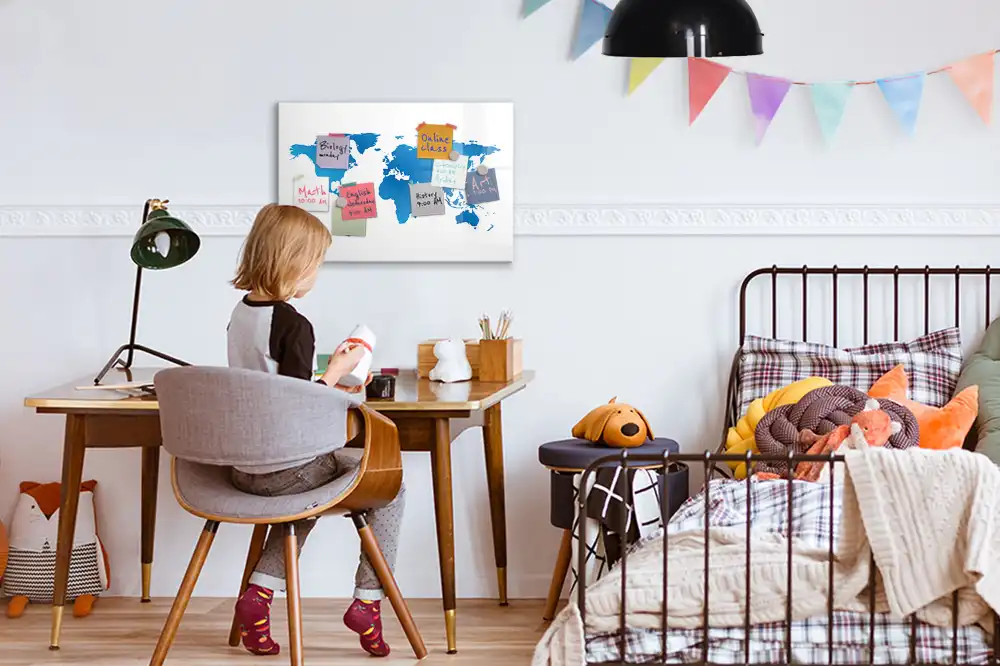 Tableau magnétique éducatif pour apprendre le contour des continents