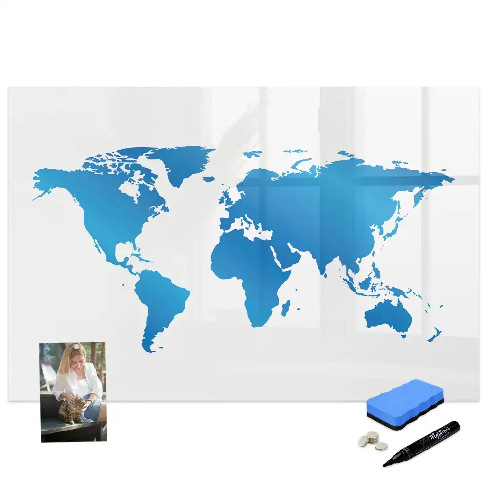 Tableau magnétique éducatif pour apprendre le contour des continents