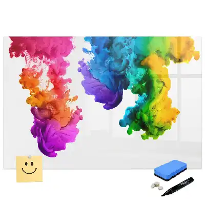 Tableau magnétique effaçable à dessin arc-en-ciel multicolore