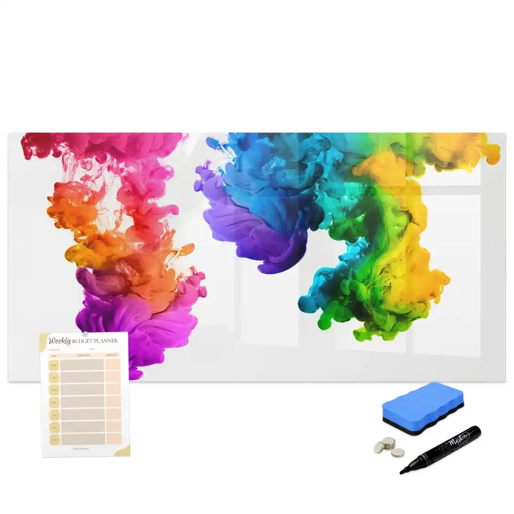Tableau magnétique effaçable à dessin arc-en-ciel multicolore