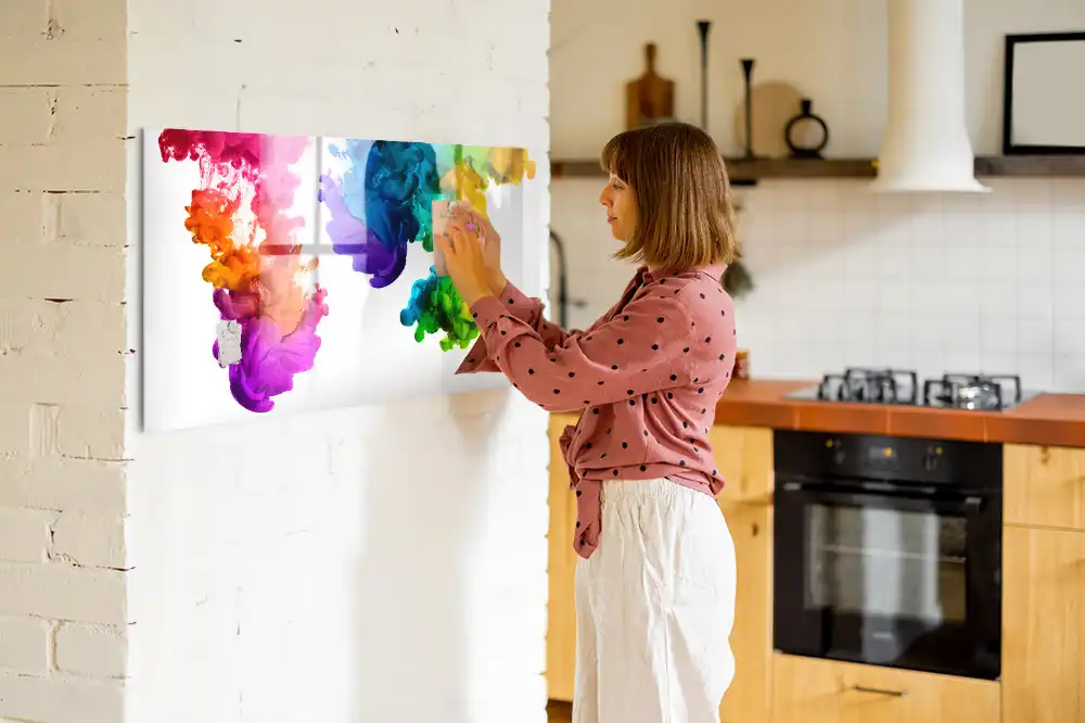 Tableau magnétique effaçable à dessin arc-en-ciel multicolore