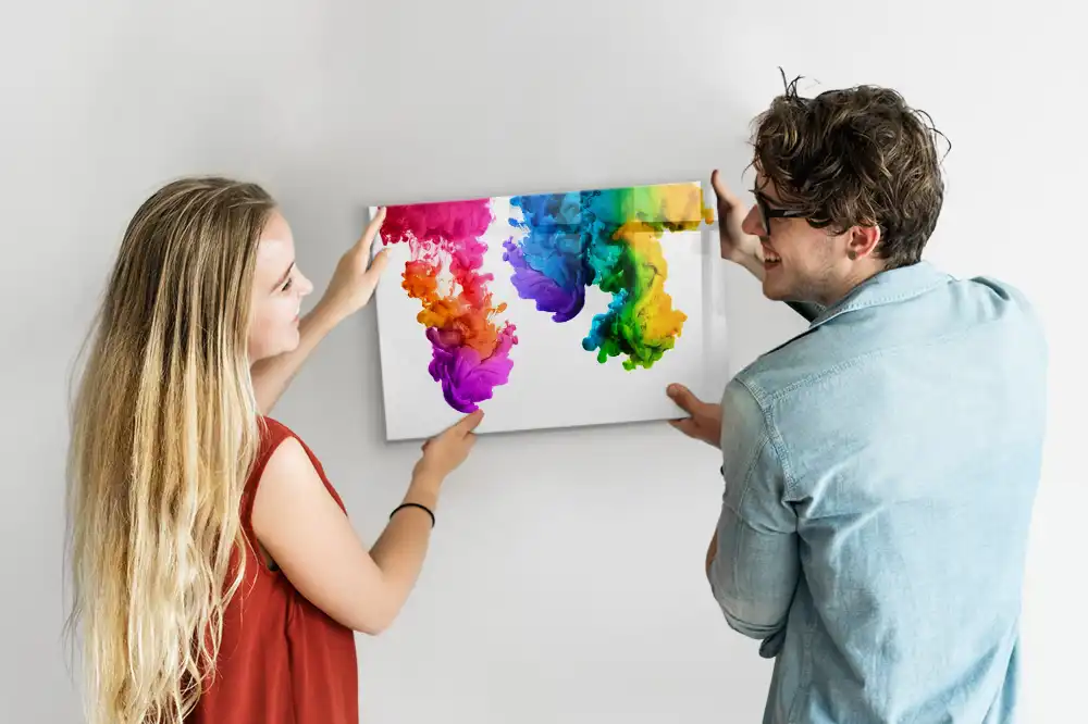 Tableau magnétique effaçable à dessin arc-en-ciel multicolore