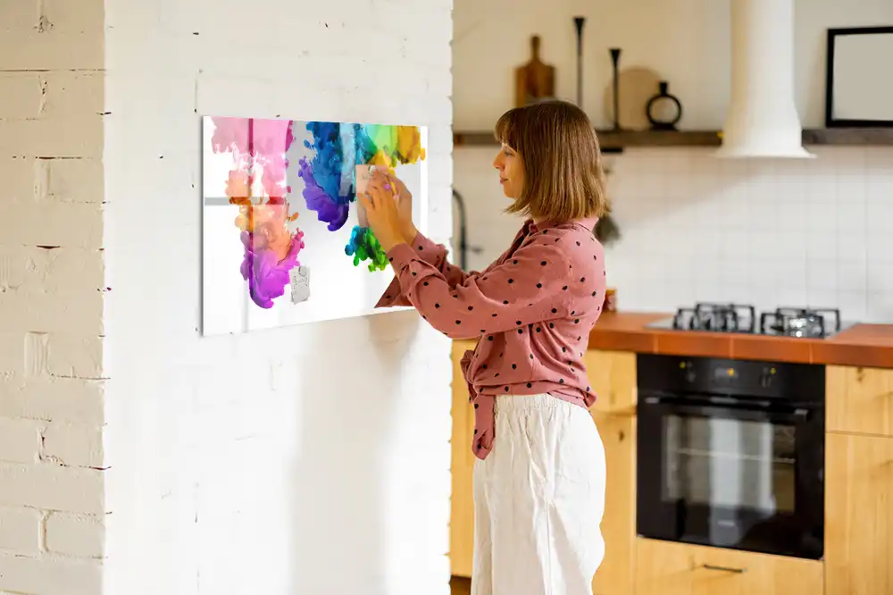 Tableau magnétique effaçable à dessin arc-en-ciel multicolore