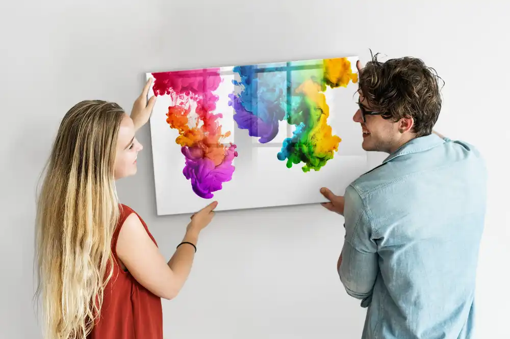 Tableau magnétique effaçable à dessin arc-en-ciel multicolore