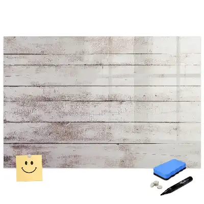 Tableau magnétique pour écriture motif planches en bois
