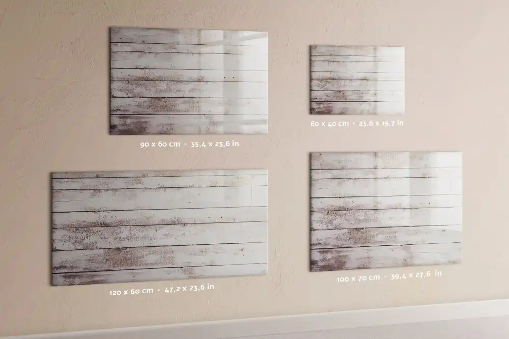 Tableau magnétique pour écriture motif planches en bois