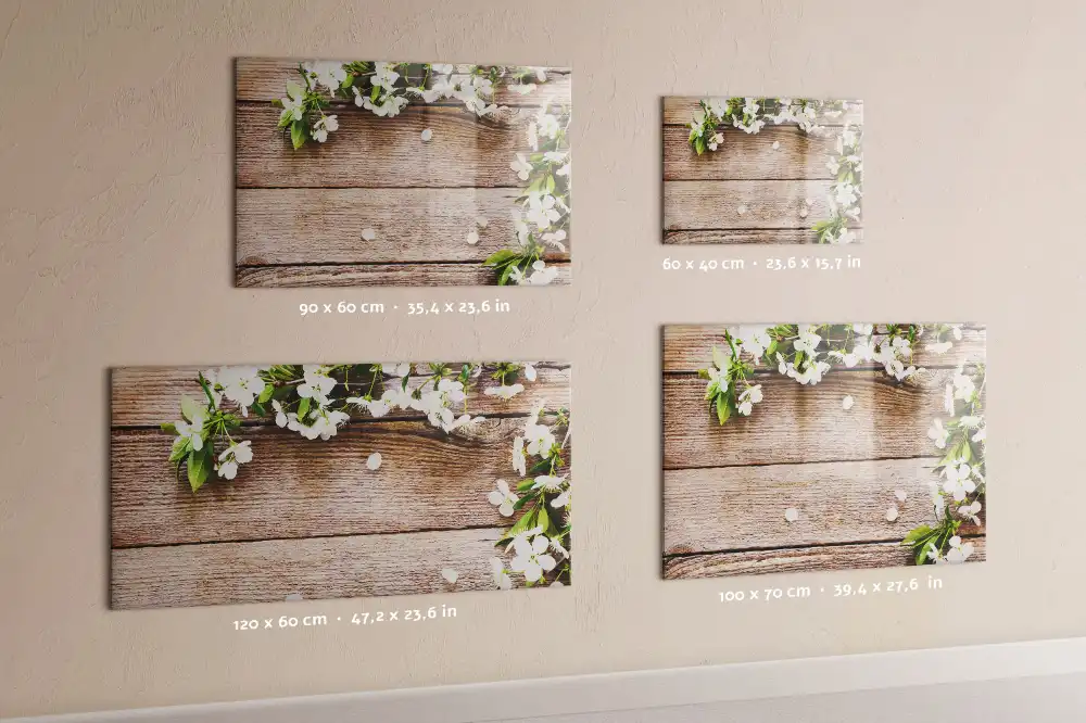 Tableau magnétique en bois à motif floral