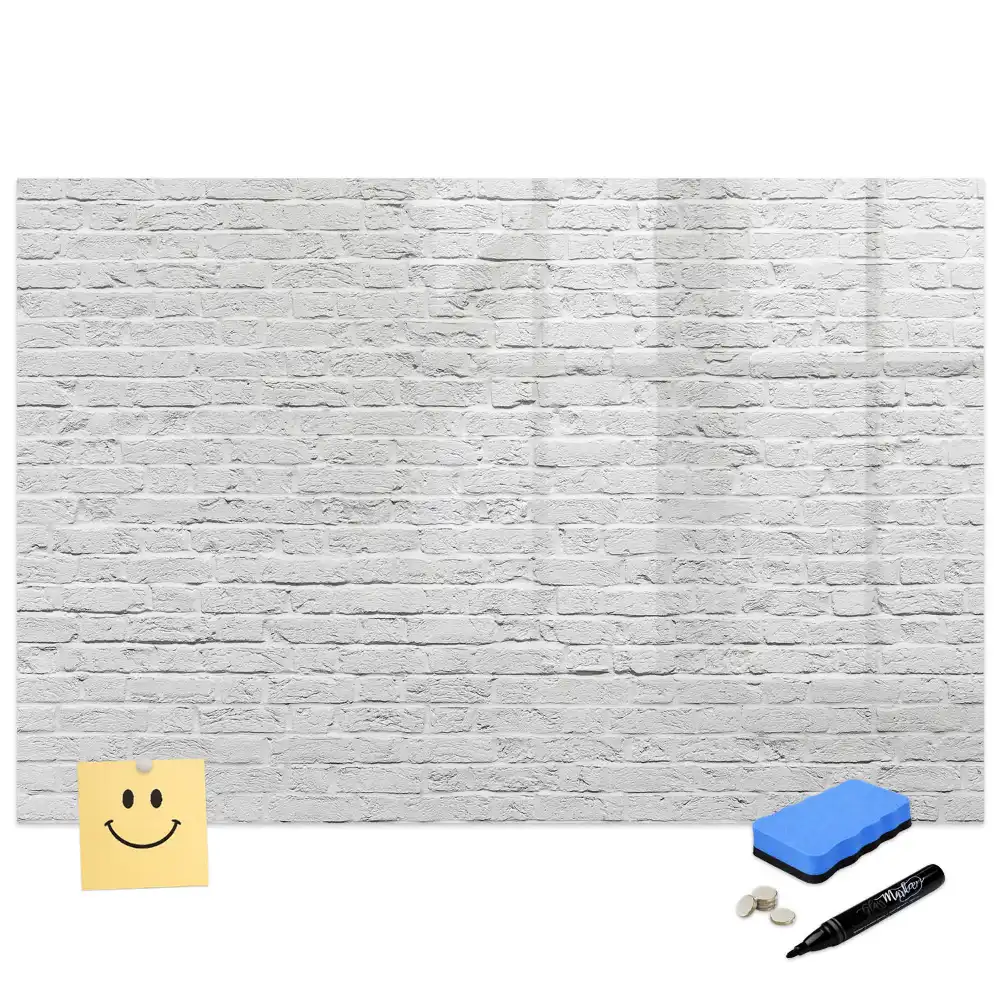 Tableau magnétique pour dessin motif mur de briques classique