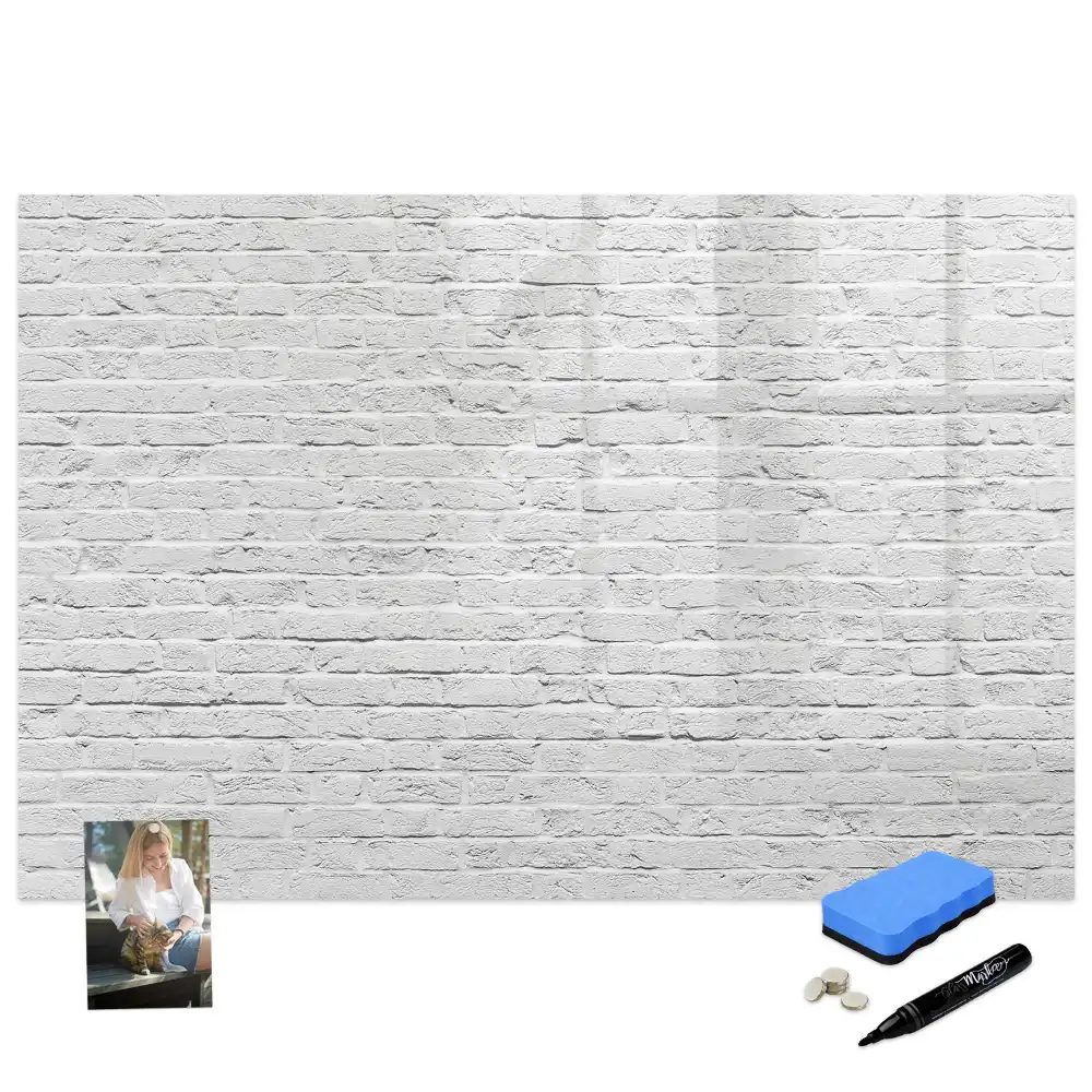 Tableau magnétique pour dessin motif mur de briques classique