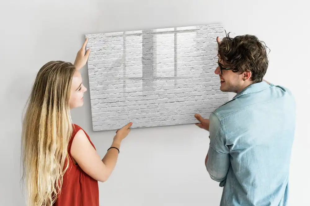 Tableau magnétique pour dessin motif mur de briques classique
