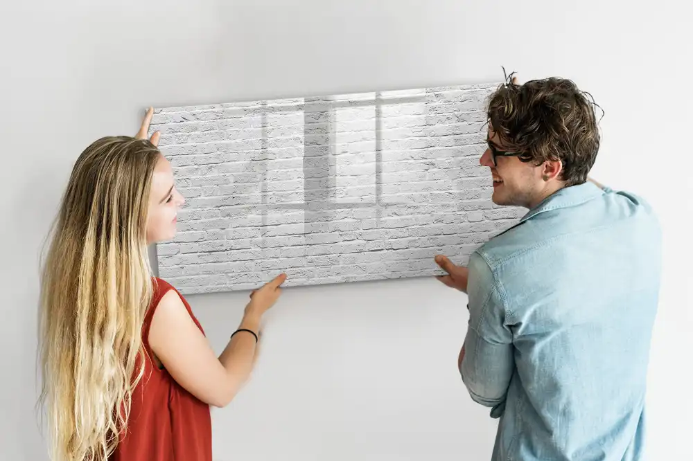 Tableau magnétique pour dessin motif mur de briques classique