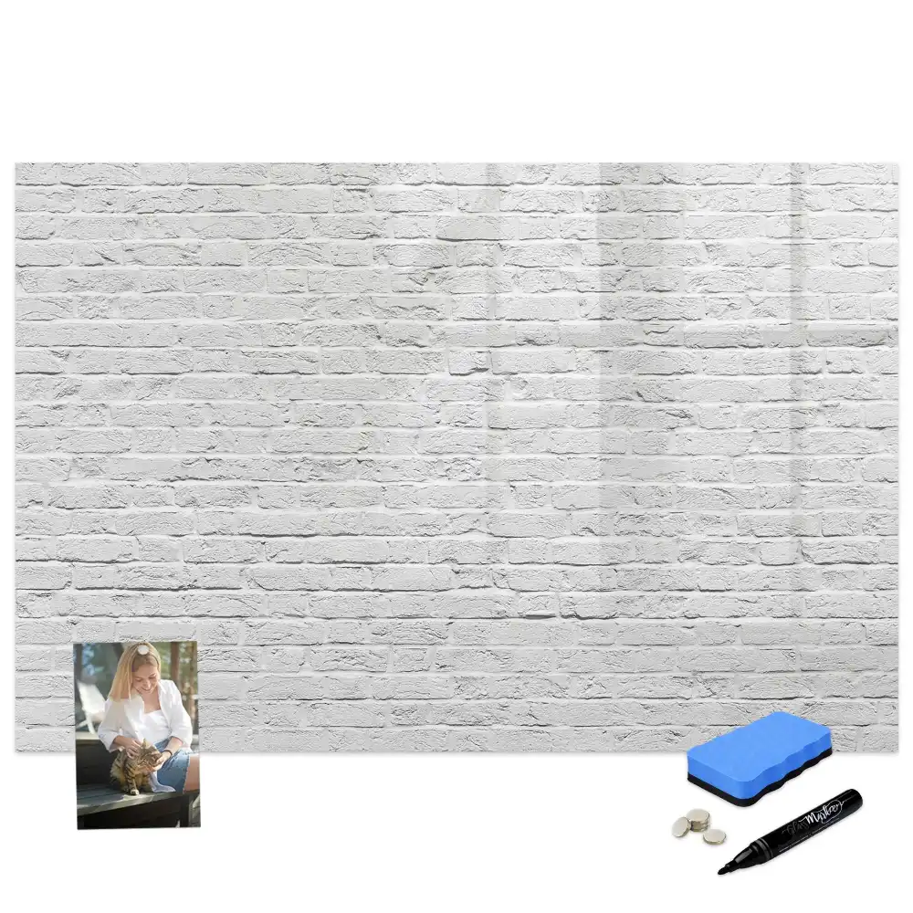 Tableau magnétique pour dessin motif mur de briques classique