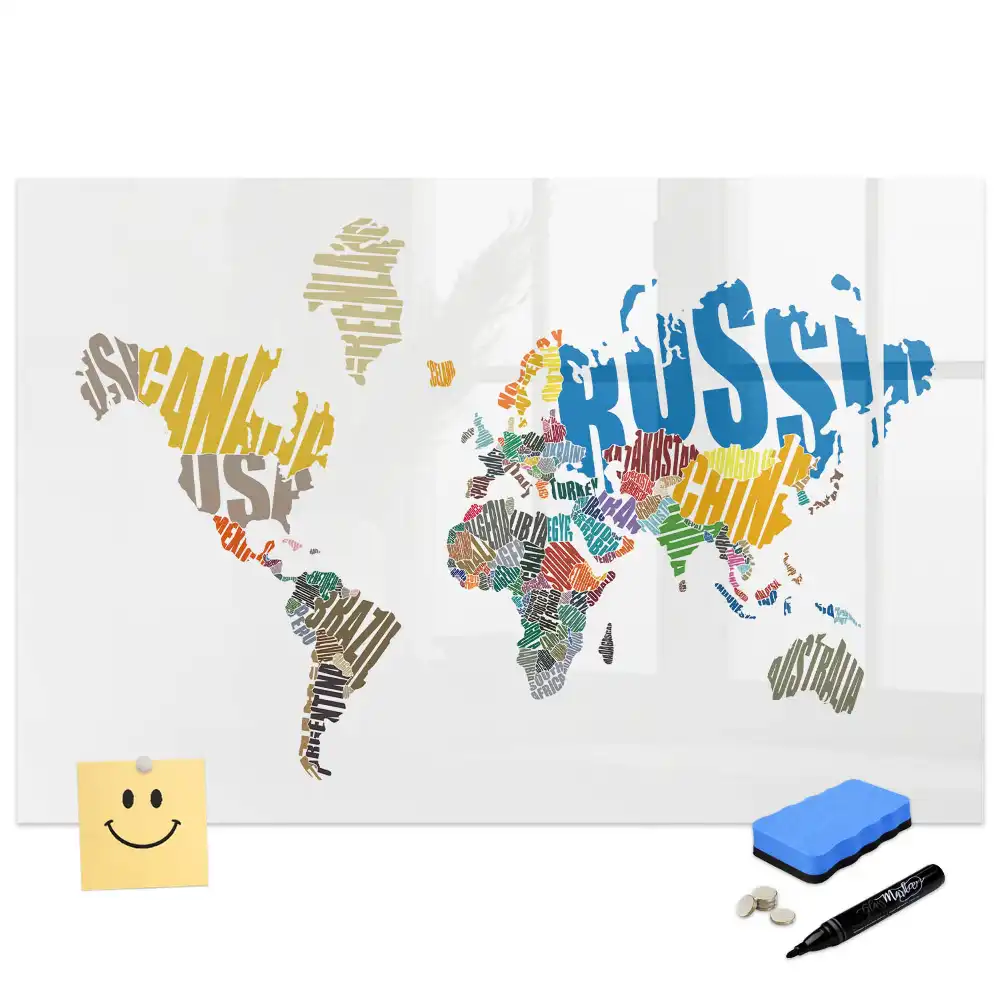 Tableau magnétique éducatif des continents