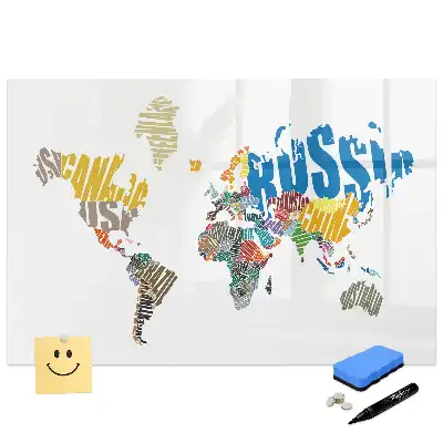 Tableau magnétique éducatif des continents