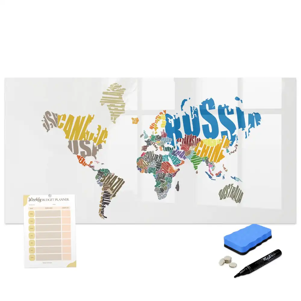 Tableau magnétique éducatif des continents