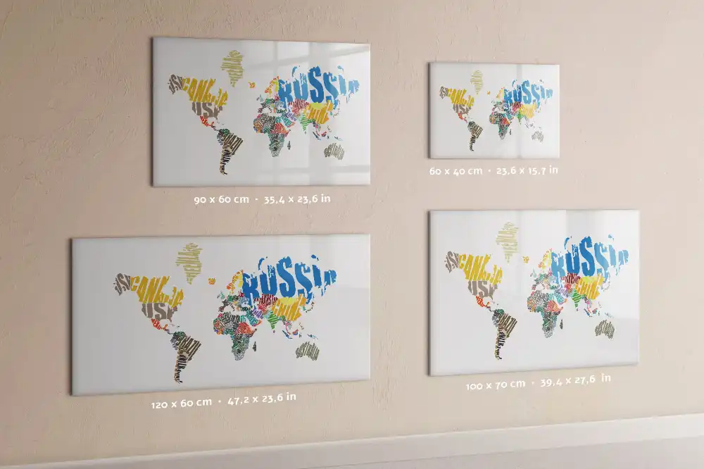 Tableau magnétique éducatif des continents