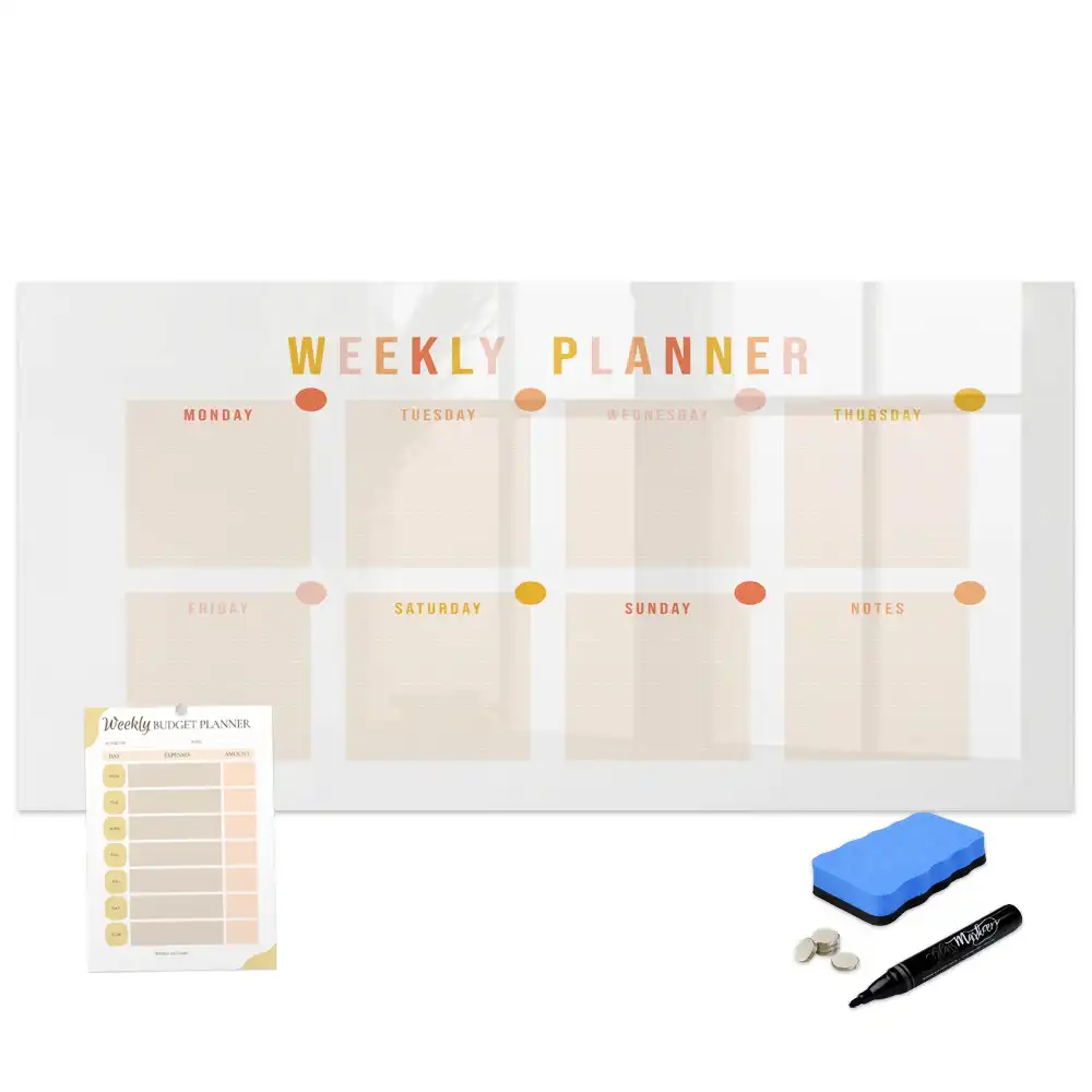 Tableau magnétique hebdomadaire pour organisation du temps de travail