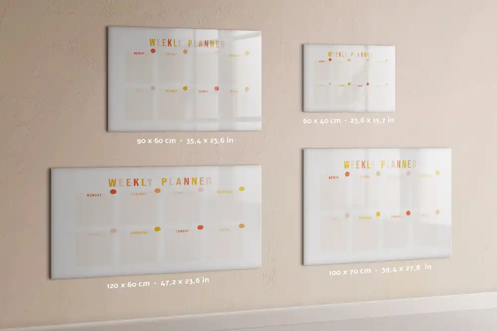 Tableau magnétique hebdomadaire pour organisation du temps de travail