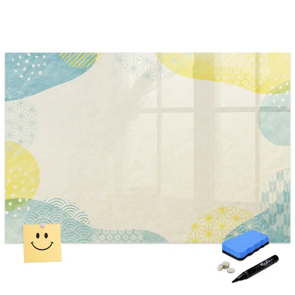 Tableau magnétique à dessiner avec bordure à motifs graphiques