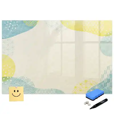 Tableau magnétique à dessiner avec bordure à motifs graphiques