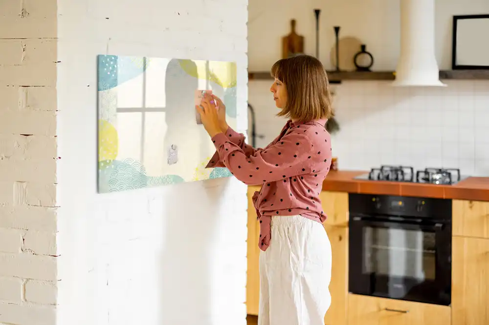 Tableau magnétique à dessiner avec bordure à motifs graphiques