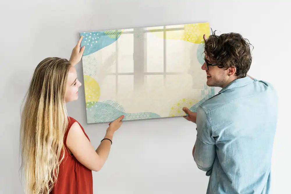 Tableau magnétique à dessiner avec bordure à motifs graphiques