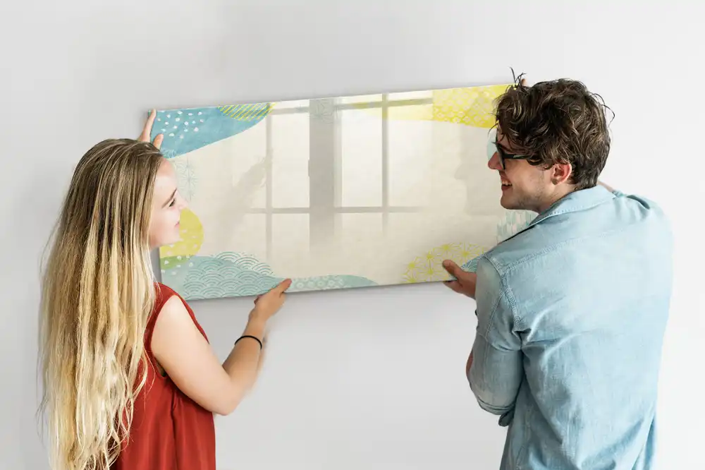 Tableau magnétique à dessiner avec bordure à motifs graphiques