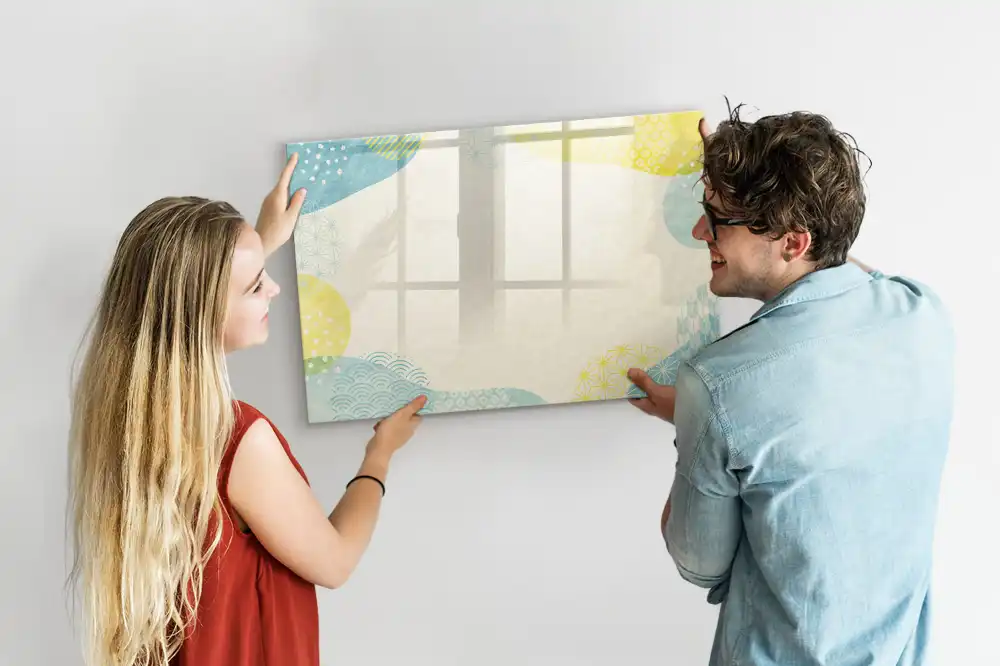 Tableau magnétique à dessiner avec bordure à motifs graphiques