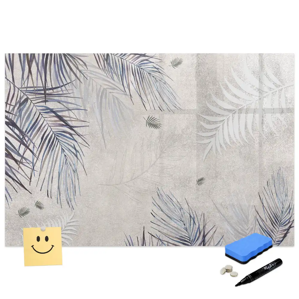 Tableau magnétique pour écriture motif feuille de palmier exotique