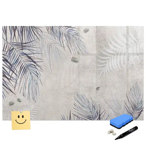 Tableau magnétique pour écriture motif feuille de palmier exotique
