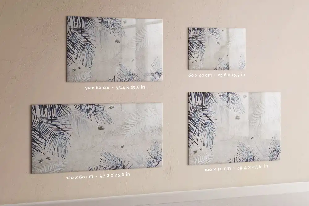 Tableau magnétique pour écriture motif feuille de palmier exotique