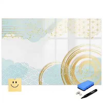 Tableau blanc magnétique effaçable à sec décoratif façon papier peint