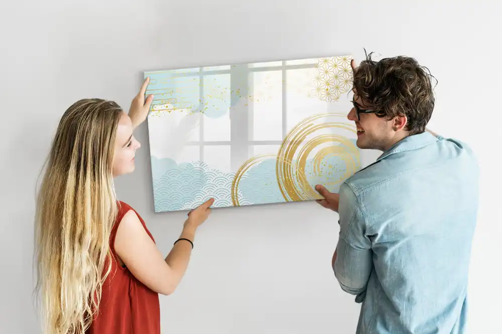 Tableau blanc magnétique effaçable à sec décoratif façon papier peint