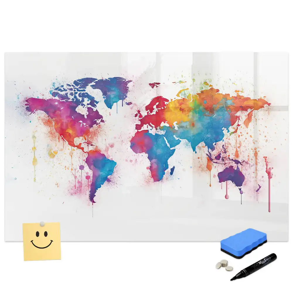 Tableau magnétique éducatif pour apprendre le tracé des continents