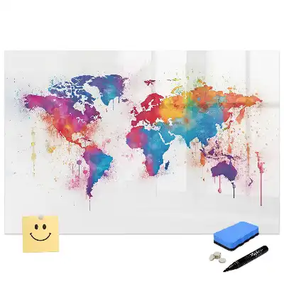 Tableau magnétique éducatif pour apprendre le tracé des continents