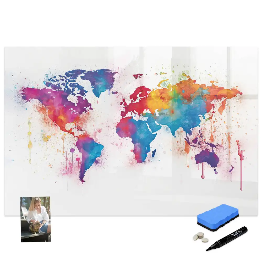 Tableau magnétique éducatif pour apprendre le tracé des continents