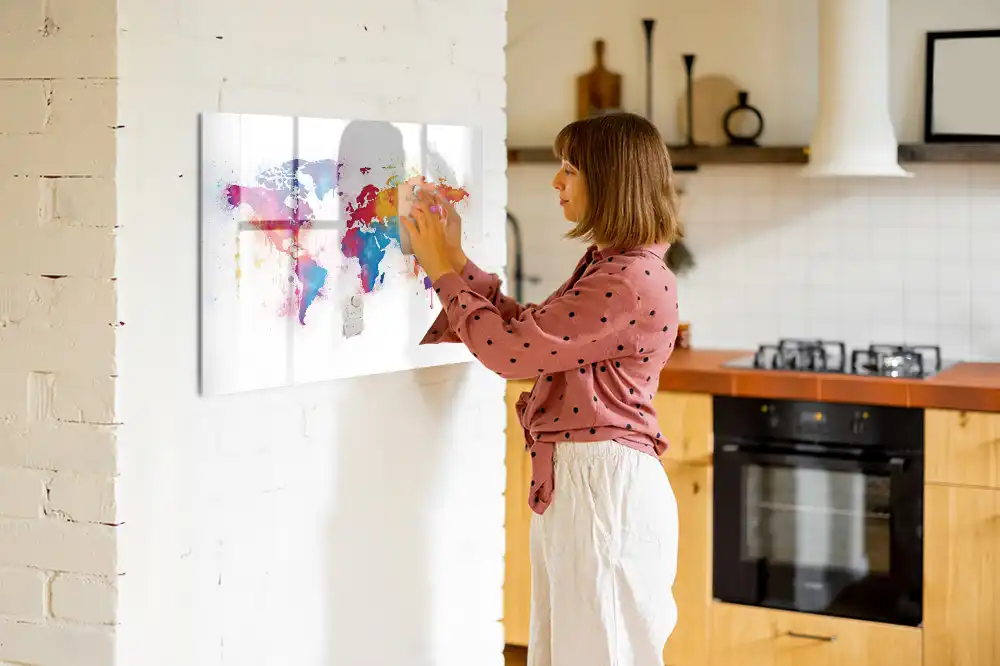Tableau magnétique éducatif pour apprendre le tracé des continents