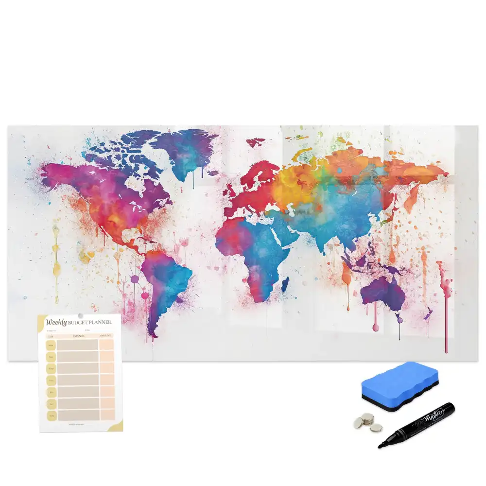 Tableau magnétique éducatif pour apprendre le tracé des continents