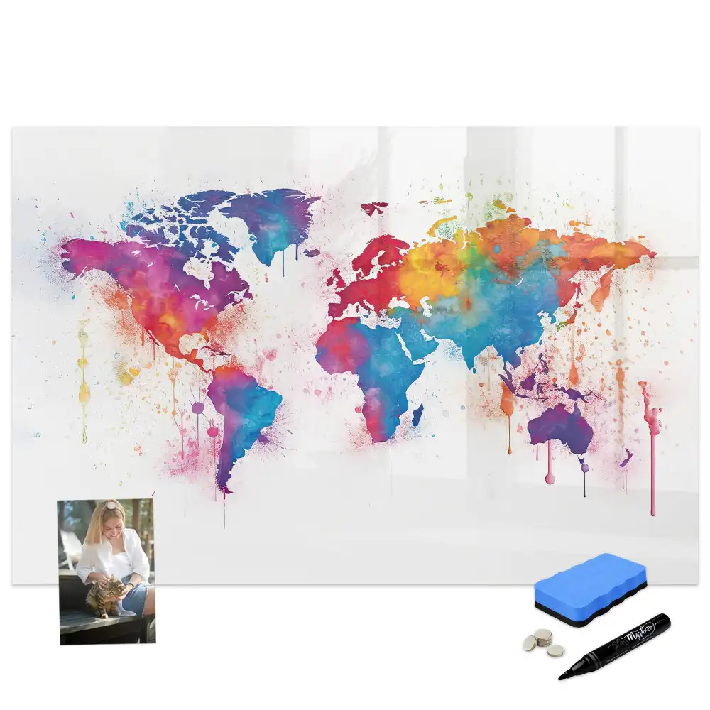 Tableau magnétique éducatif pour apprendre le tracé des continents