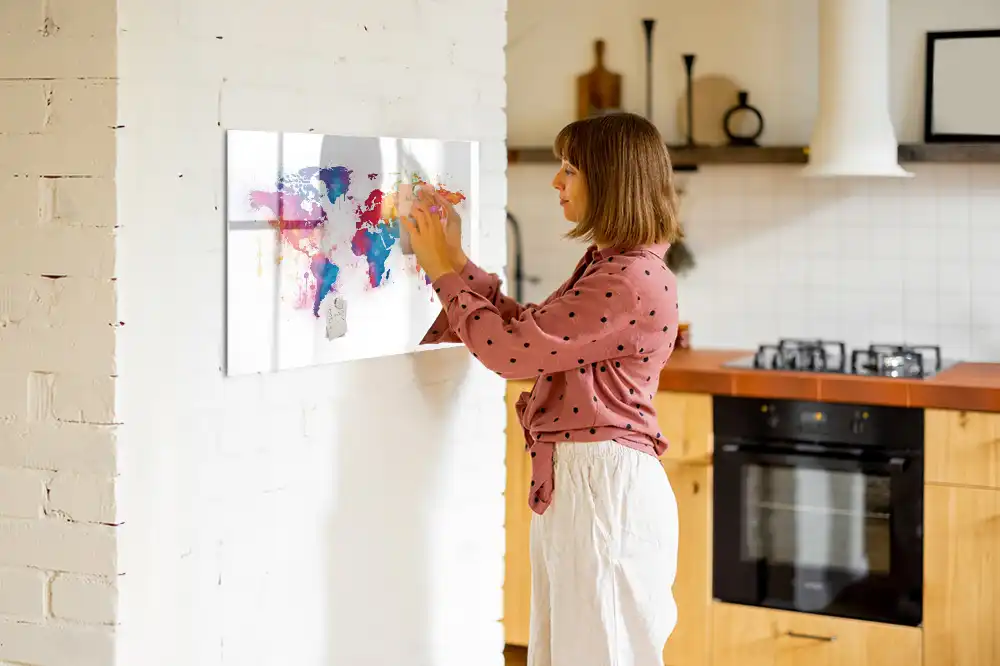 Tableau magnétique éducatif pour apprendre le tracé des continents