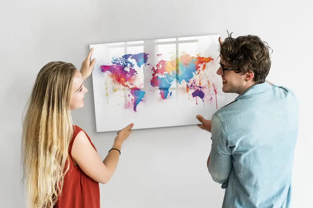 Tableau magnétique éducatif pour apprendre le tracé des continents