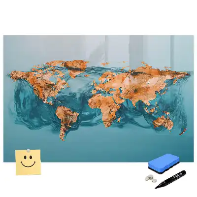 Tableau magnétique éducatif des continents à dessiner